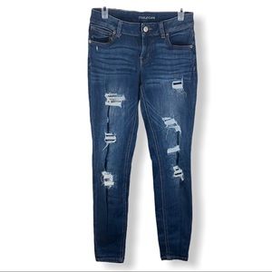 Maurices Distressed Skinny Stretch Jeans